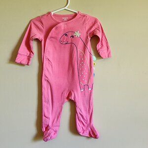 Carter’s Pink Dinosaur Outfit Size 6 Months NWOT